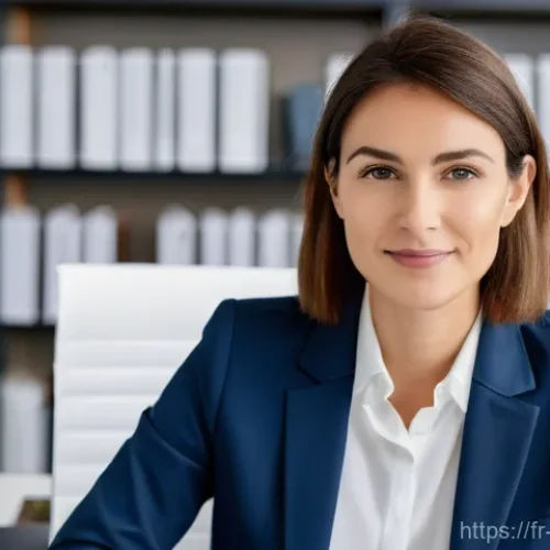 주택관리사 시험 준비 생생 후기 - **A highly professional property manager (syndic) diligently working in a contemporary office settin...