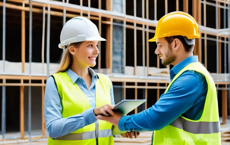 주택관리사 시험 준비 생생 후기 - **A compassionate and diplomatic property manager (syndic) mediating a discussion between two reside...