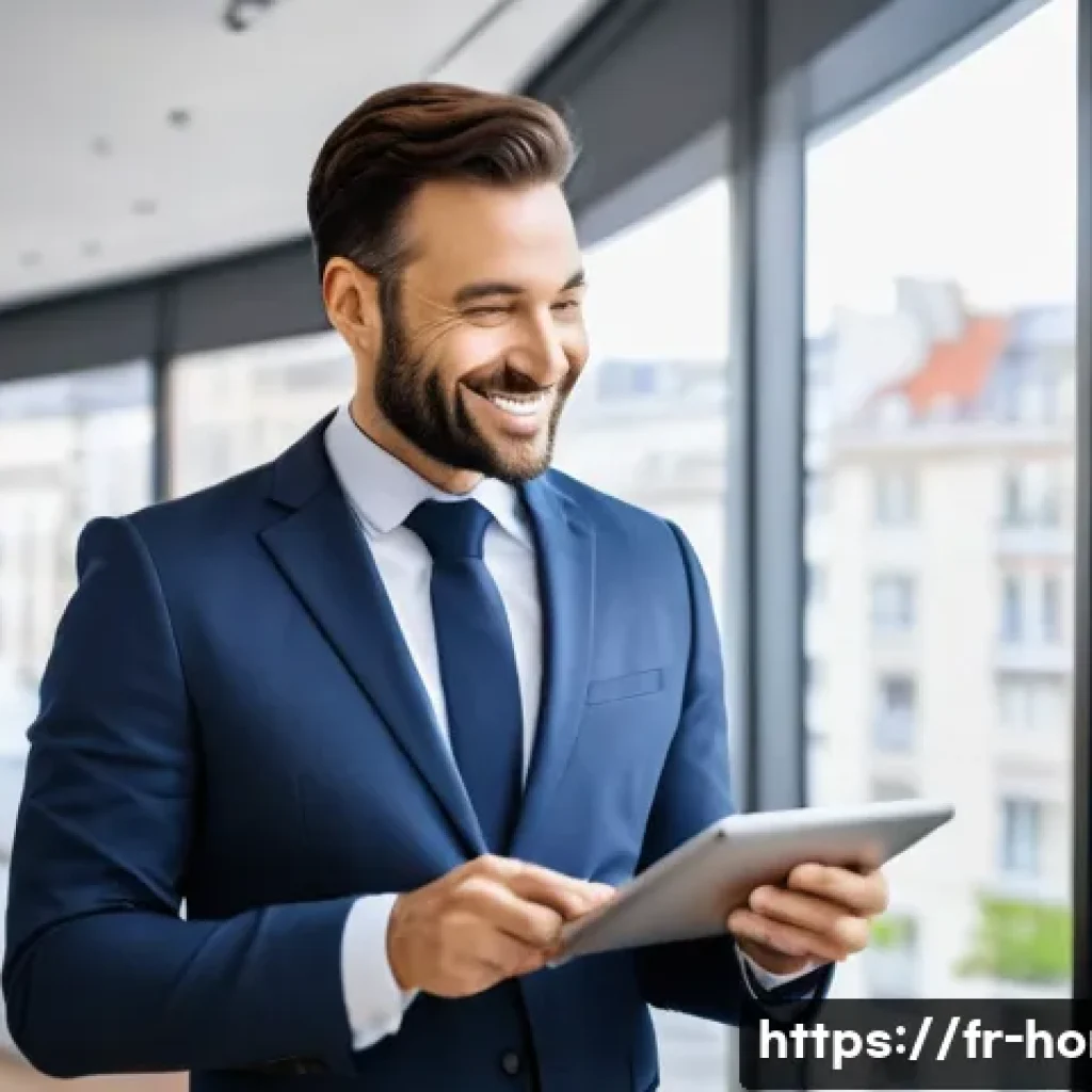 주택관리사 업무 일지 작성 사례 - **Prompt:** A clean, brightly lit, modern office space belonging to a professional condominium manag...